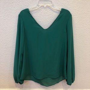 Green Chiffon Blouse